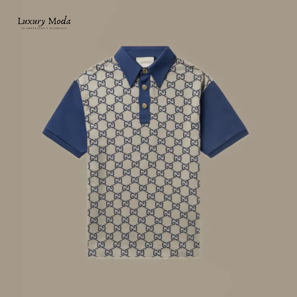 Camiseta Tipo Polo Azul